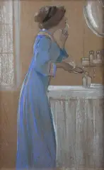 Femme à sa toilette by Tristan Richard, Pastel sur papier brun, sold Nov 2024