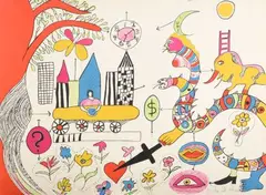 Rêve d'une jeune fille by Niki de Saint Phalle, Lithographie en couleurs sur papier d'Arches, sold Nov 2024