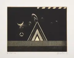Composition abstraite by Assadour Bezdikian, Lithographie signée en bas à droite et justifiée "épreuve d'artiste" en bas à gauche, sold Nov 2024