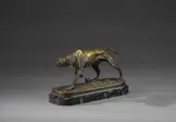 Épagneul à l'arrêt by Nikolai Iwanowitsch Lieberich, Bronze à patine médaille, sold Nov 2024