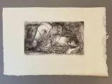 Sans titre ou Femme étendue IV, (état unique) by Jean Fautrier, 1942, Eau-forte et aquatinte, sold Nov 2024