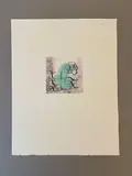 Sans titre ou Petit paysage vert et violet (2ème état by Jean Fautrier, Eau-forte et aquatinte, sold Nov 2024