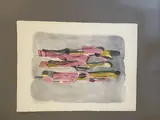 Sans titre ou Paysage by Jean Fautrier, 1962, Aquatinte, lavis et roulette, sold Nov 2024