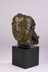 Jeune fille aux cheveux flous by Jean Fautrier, 1940, Épreuve en bronze à patine brune nuancée de vert, sold Nov 2024