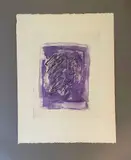 Sans titre ou Griffure sur fond violet (3ème état) by Jean Fautrier, 1963, Eau-forte, aquatinte et lavis, sold Nov 2024