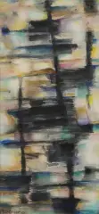 Barques by Alfred Manessier, 1951, Aquarelle et lavis d'encre, sold Nov 2024