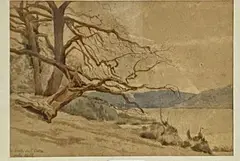 Les bords de l’Erdre by Jules Achille Noël, Aquarelle sur traits de crayon noir, sold Jan 2022