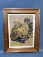 Poule by Georges Lucien Guyot, Aquarelle sur paier, sold Jan 2022
