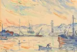 L'entrée du port de Saint-Tropez by Paul Signac, 1901, Aquarelle sur traits de crayon, sold Jul 2023