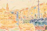 Saint Tropez, le port by Paul Signac, 1901, Aquarelle, sold Jul 2023