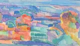 Paysage by Jean Marzelle, 1957, Aquarelle gouachée, sold Jul 2023
