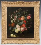 Bouquet sur entablement by Gaspar Peeter Verbruggen the Elder, Toile, sold Jun 2023