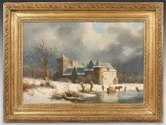 Château sous la neige by Caesar Bimmermann, Toile, sold Jun 2023