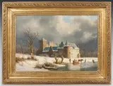 Château sous la neige by Caesar Bimmermann, Toile, sold Jun 2023