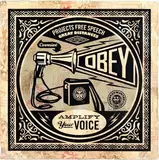 Megaphone, 2011- HPM by Shepard Fairey, Technique mixte et collage sur papier, sold Feb 2017