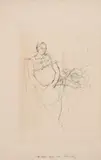 Lilette assise, circa 1964 by Sam Szafran, Lithographie sur papier, sold May 2024