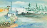 Le moulin de Preuilly by Jean Dufy, Aquarelle et gouache sur papier, sold Apr 2024