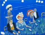 Au casino, circa 1960 by Fikret Saygi Mualla, Gouache sur papier, sold Apr 2024