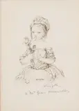 La Petite Fille à la Rose by Léonard-Tsuguharu Foujita, Lithographie sur papier Japon, sold Feb 2024