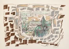 Abside de Vétheuil by Jean Paul Riopelle, 1985, Lithographie en couleurs, sold Feb 2024