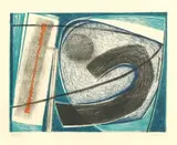 Composition abstraite by Henri Goetz, Lithographie signée en bas à droite et numérotée, sold Mar 2022