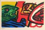 Visages by Bengt Lindström, Lithographie signée en bas à droite et numérotée, sold Mar 2022