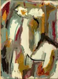 Composition by David Lan-Bar, 1966, Gouache, sold Mar 2022