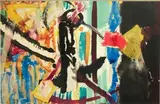 Sans titre by Michel Cadoret, Lavis d'encres de couleurs et collage sur papier, sold Mar 2022