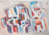 Composition by Jacques Germain, Gouache, sold Mar 2022