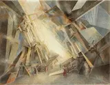 Crépuscule des dieux by André Beaurepaire, Aquarelle signée en bas à droite contresignée au dos, dédicacée et datée, sold Dec 2021