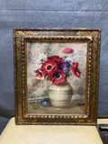 Bouquet d'anémones by Ernest Filliard, Aquarelle signée en bas à droite, sold Jun 2024