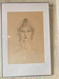 Personnage by Jean Gabriel Jonin, Crayon sur papier signé en bas à droite, sold Jun 2024