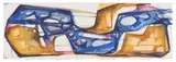 Ocre jaune et outremer by Mary Baird-Smith, Crayon noir, sanguine et craie blanche, sold May 2024