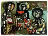 Les trois Marie" by Antoni Clavé, 1952, Lithographie, sold Nov 2023