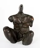 (František MERTL) "Massaï by François Franta, Bronze à patine foncée Provenance: Succession de Monsieur A, sold Nov 2023