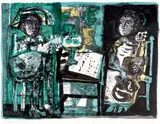 Les musiciens" (1951/52) by Antoni Clavé, Lithographie, sold Nov 2023