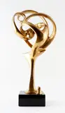 Abstraction by Antonio Grediaga Kieff, Bronze à patine dorée, sold Oct 2023