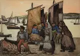 Pêche à Honfleur by Marc-Aurèle Fortin, vers 1934, Aquarelle No du catalogue raisonné: A-0881 Provenance: Collection de monsieur M, sold Oct 2023