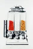 Fresh hot pills by Pierre Ayot, Lithographie avec objets sur plexi, sold Oct 2023