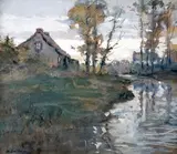 Scène de campagne by Berthe des Clayes, Gouache, sold Oct 2023
