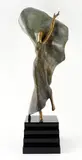 Danceuse by Esther Wertheimer, Bronze à patine verte et dorée sur base en pierre, sold Oct 2023