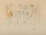 Hamadryades mimétiques arborescentes by Salvador Dalí, 1971, Eau-forte, pointe sèche en couleurs et aquatinte en couleurs sur vélin, sold Apr 2023