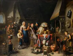 L'alchimiste by Gerard Thomas, Toile, sold Nov 2022