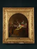 Les apprêts du bal by Antoine Dominique Magaud, Toile d'origine, sold Nov 2022