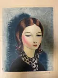 Jeune femme by Moïse Kisling, Aquatinte sur papier japon, sold Jul 2022