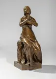 La foi by Paul Dubois, Épreuve en bronze à patine brune, sold Jun 2022