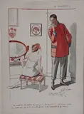 Les démobilisées by René Préjelan, 1920, Aquarelle sur carton, sold Nov 2025