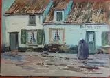 Estaminet by René Gevers, Aquarelle gouachée sur papier marouflée sur carton, sold Nov 2025