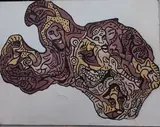 Composition sur panneau by Christian Esctal, Plâtre et acrylique, sold Nov 2025