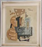 Le Jeu by Arnold Guerlinck, Collage, sold Nov 2025